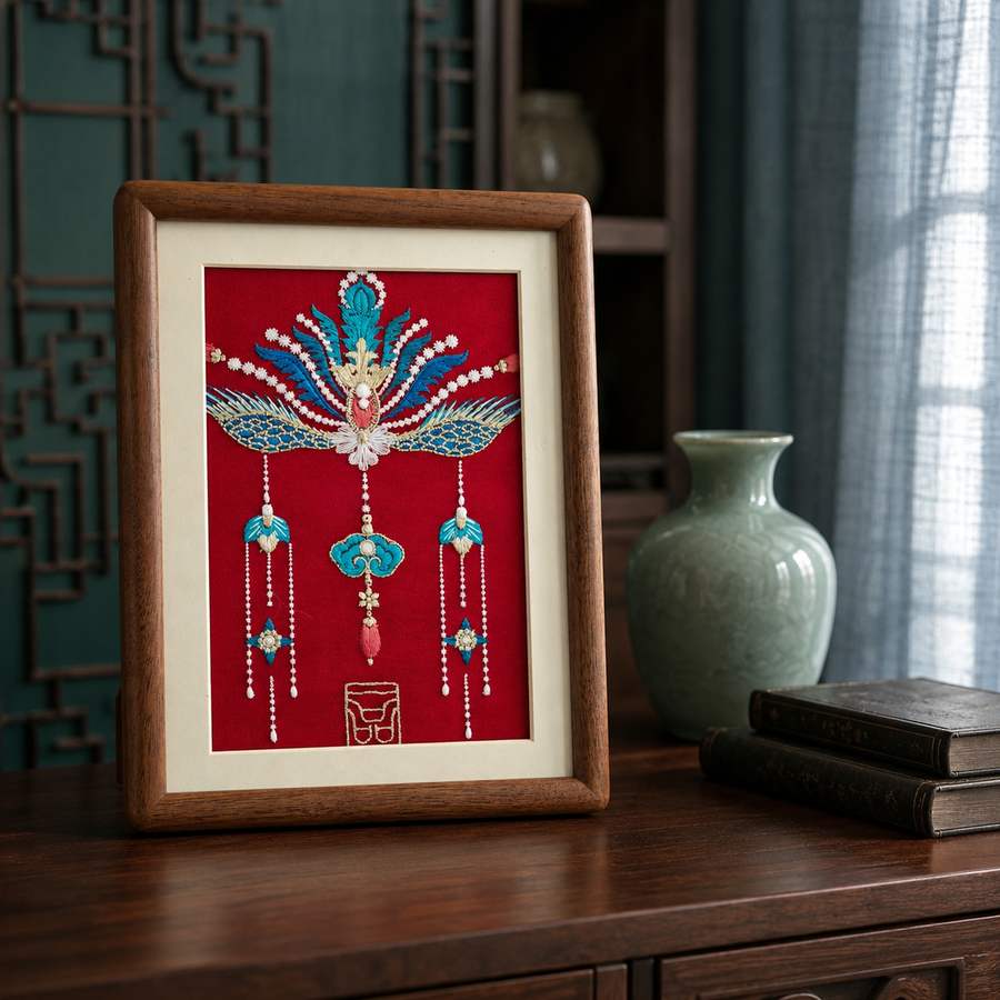 Heritage Embroidered Ornament #ypzx-001-8 detail 3