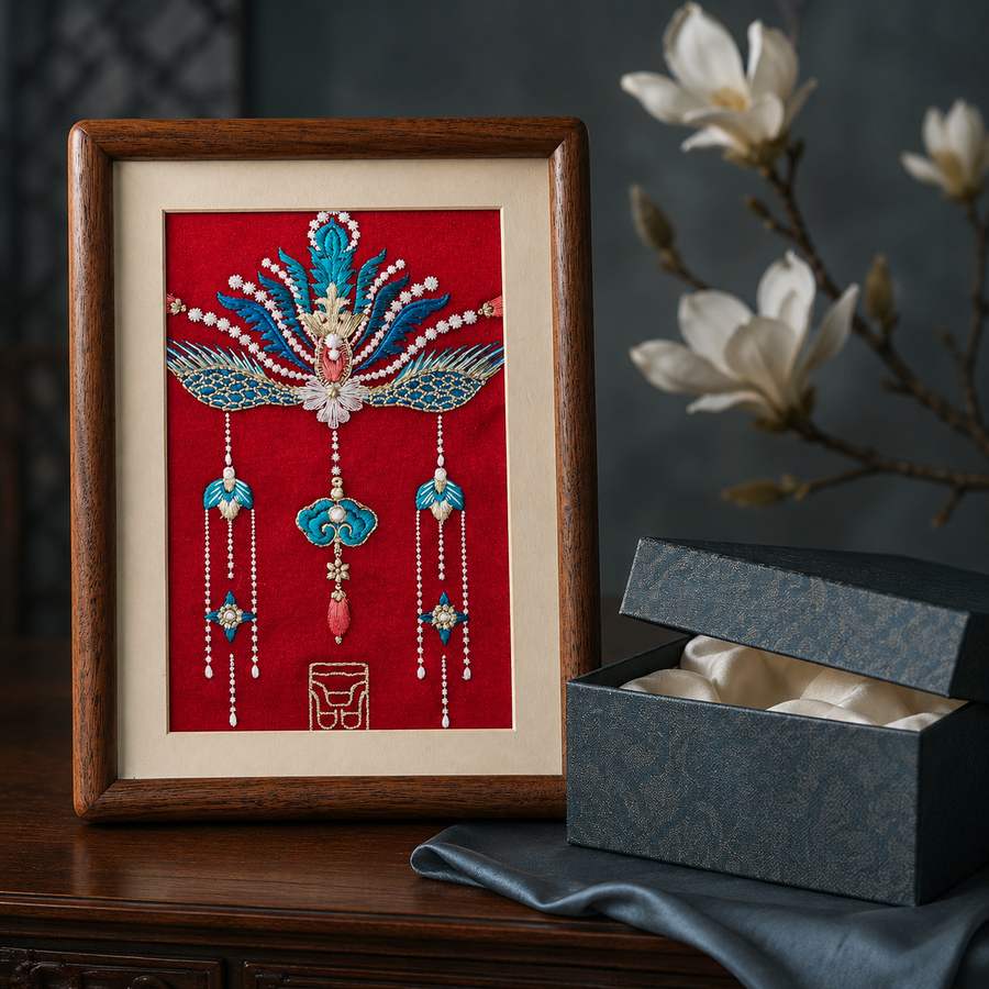 Heritage Embroidered Ornament #ypzx-001-8 detail 5