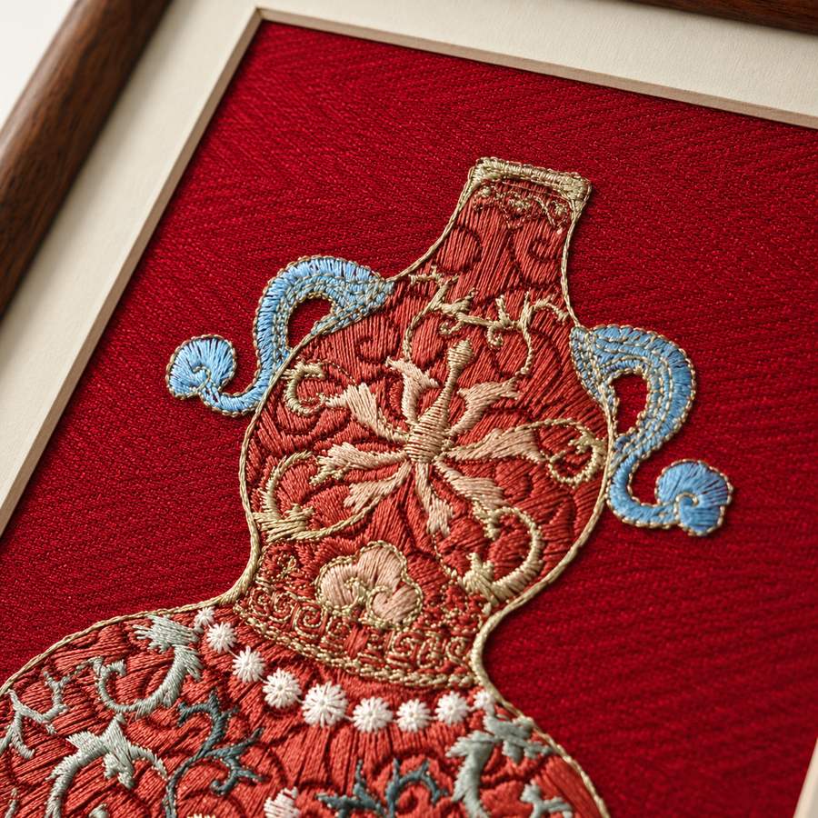 Heritage Embroidered Ornament #ypzx-005-8 detail 4