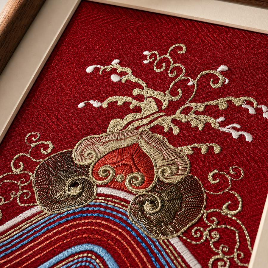 Heritage Embroidered Ornament #ypzx-006-8 detail 4