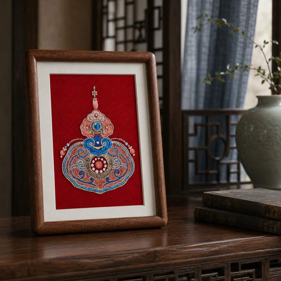 Heritage Embroidered Ornament #ypzx-007-8-1 detail 3