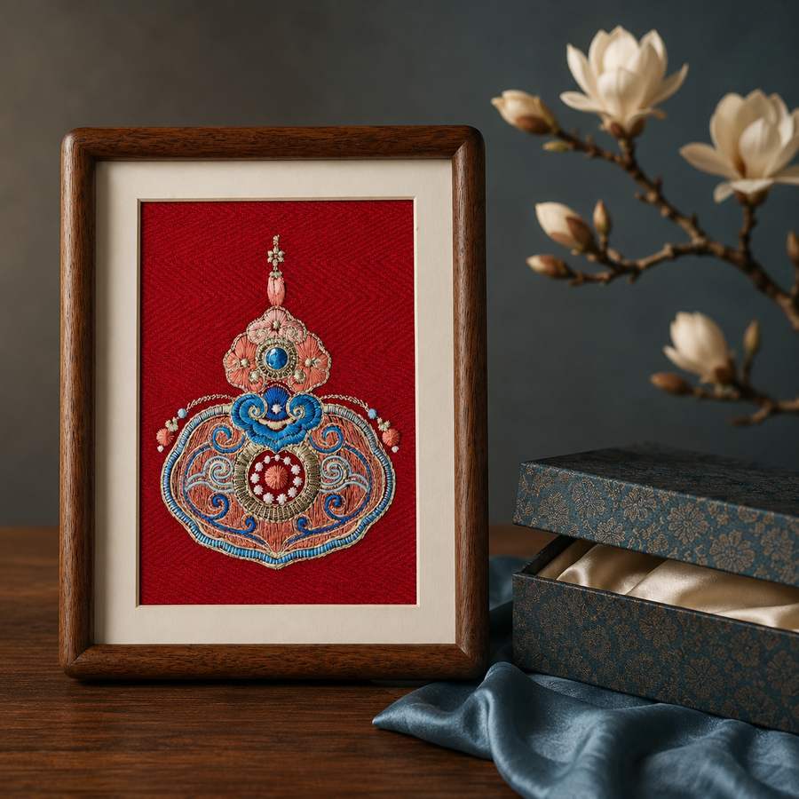 Heritage Embroidered Ornament #ypzx-007-8-1 detail 5