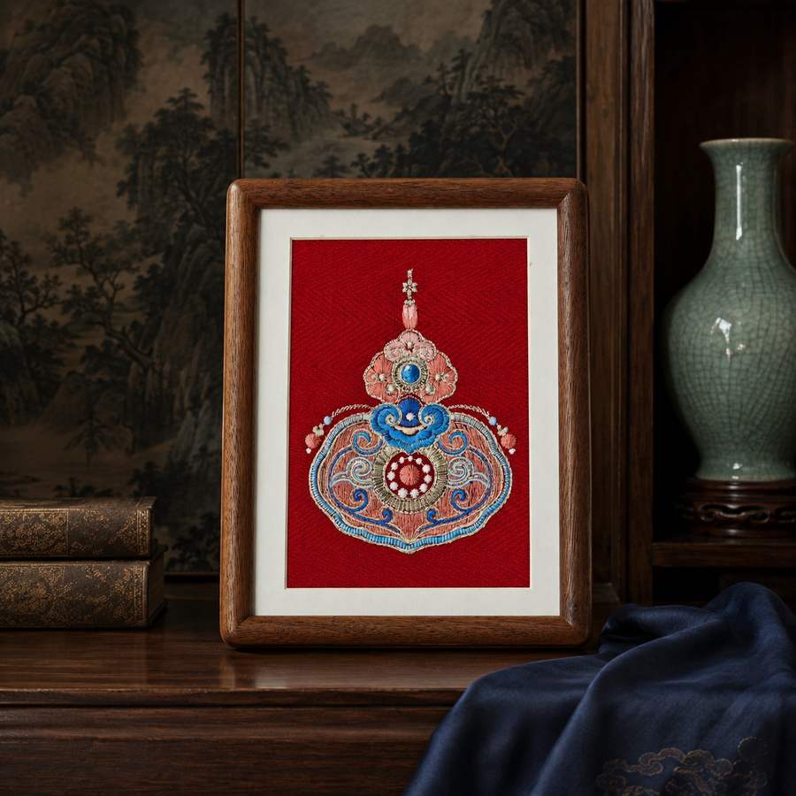 Heritage Embroidered Ornament #ypzx-007-8-1 detail 6