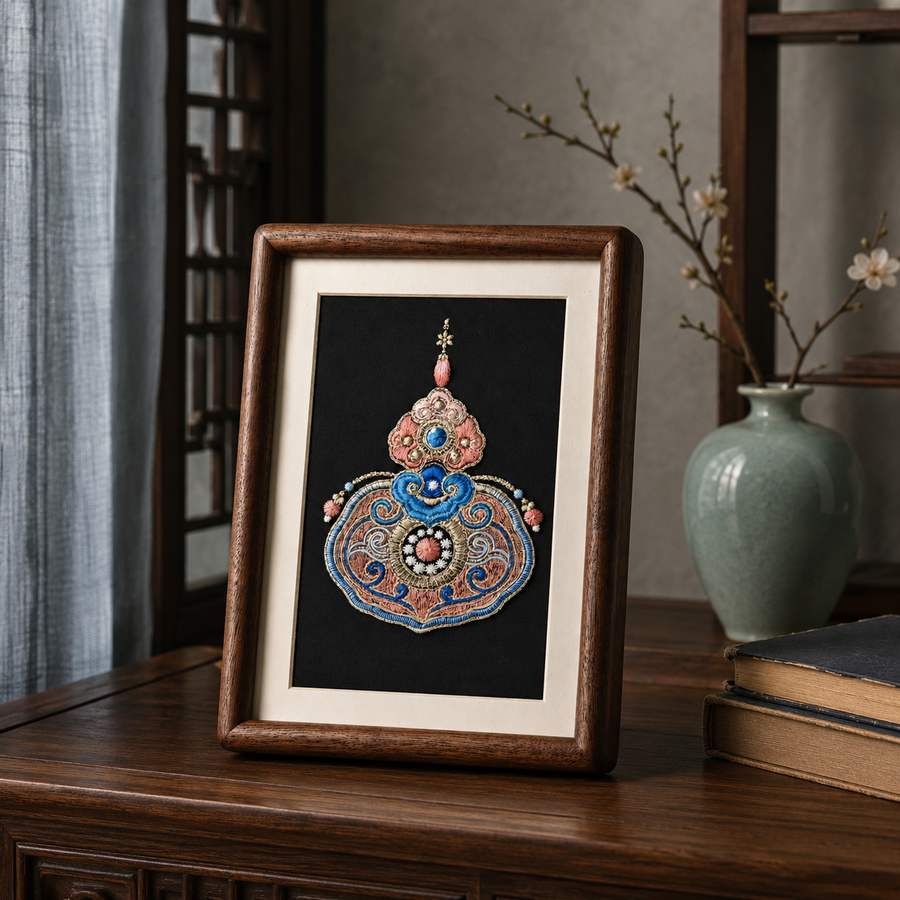 Heritage Embroidered Ornament #ypzx-007-8-2 detail 3