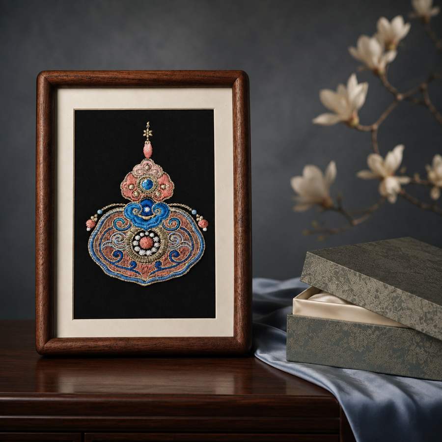 Heritage Embroidered Ornament #ypzx-007-8-2 detail 5
