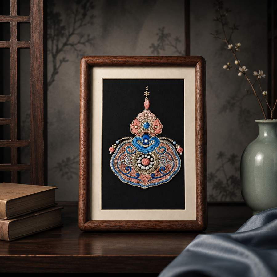 Heritage Embroidered Ornament #ypzx-007-8-2 detail 6