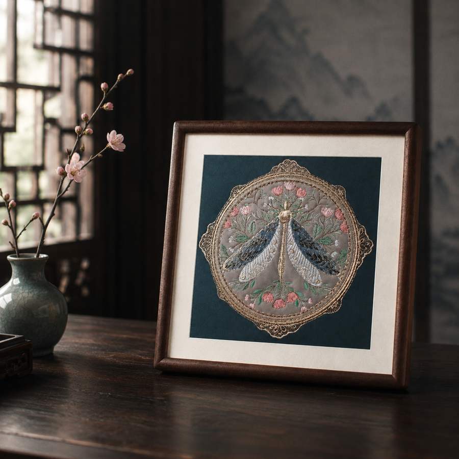 Heritage Embroidered Ornament #ypzx-008-10 detail 3