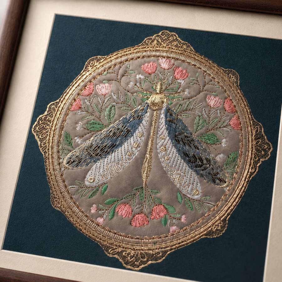 Heritage Embroidered Ornament #ypzx-008-10 detail 4