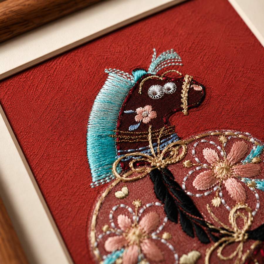 Heritage Embroidered Ornament #ypzx-008-8 detail 4
