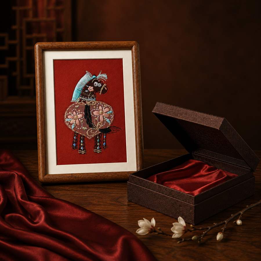 Heritage Embroidered Ornament #ypzx-008-8 detail 5