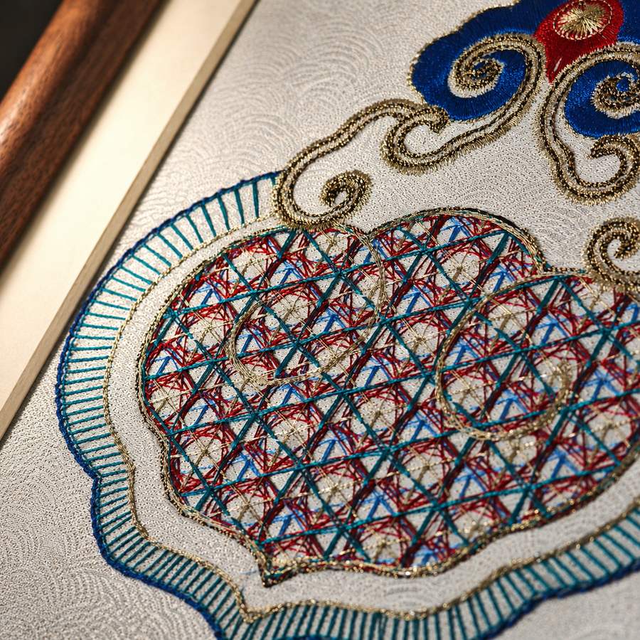Heritage Embroidered Ornament #ypzx-009-8 detail 4