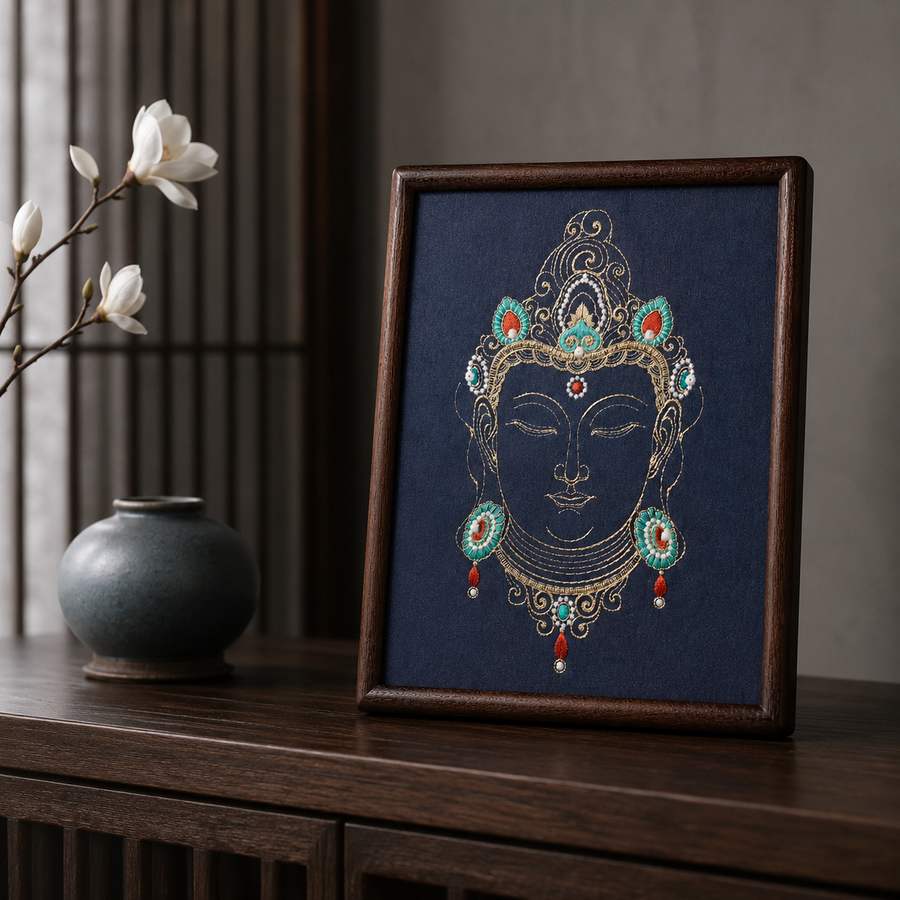 Heritage Embroidered Ornament #ypzx-014-10 detail 3
