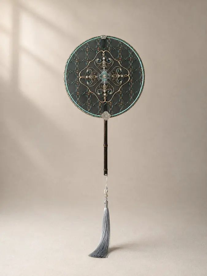 YIPIN Fine Fan | YPLS-024 | Ruyi Baoxiang Floral Fan