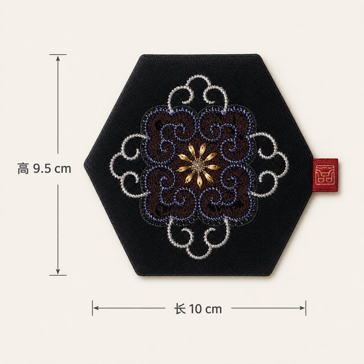 YIPIN Embroidered Tea Textile YPBD-010 detail 2