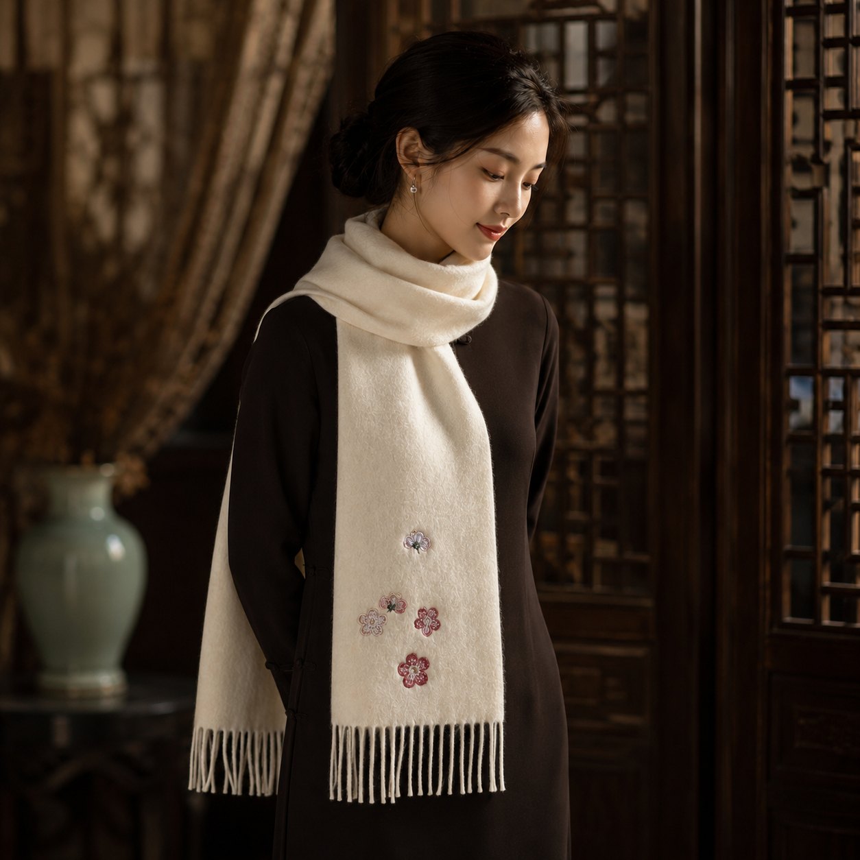 Embroidered Silk Accessory #qixiu-ypqx-001 detail 2