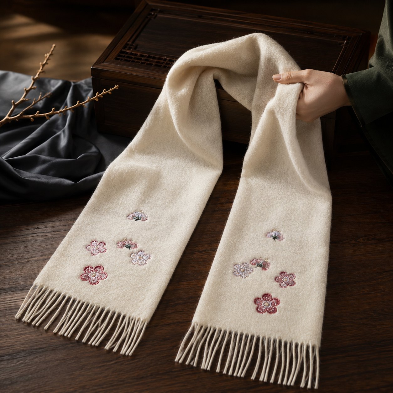 Embroidered Silk Accessory #qixiu-ypqx-001 detail 4