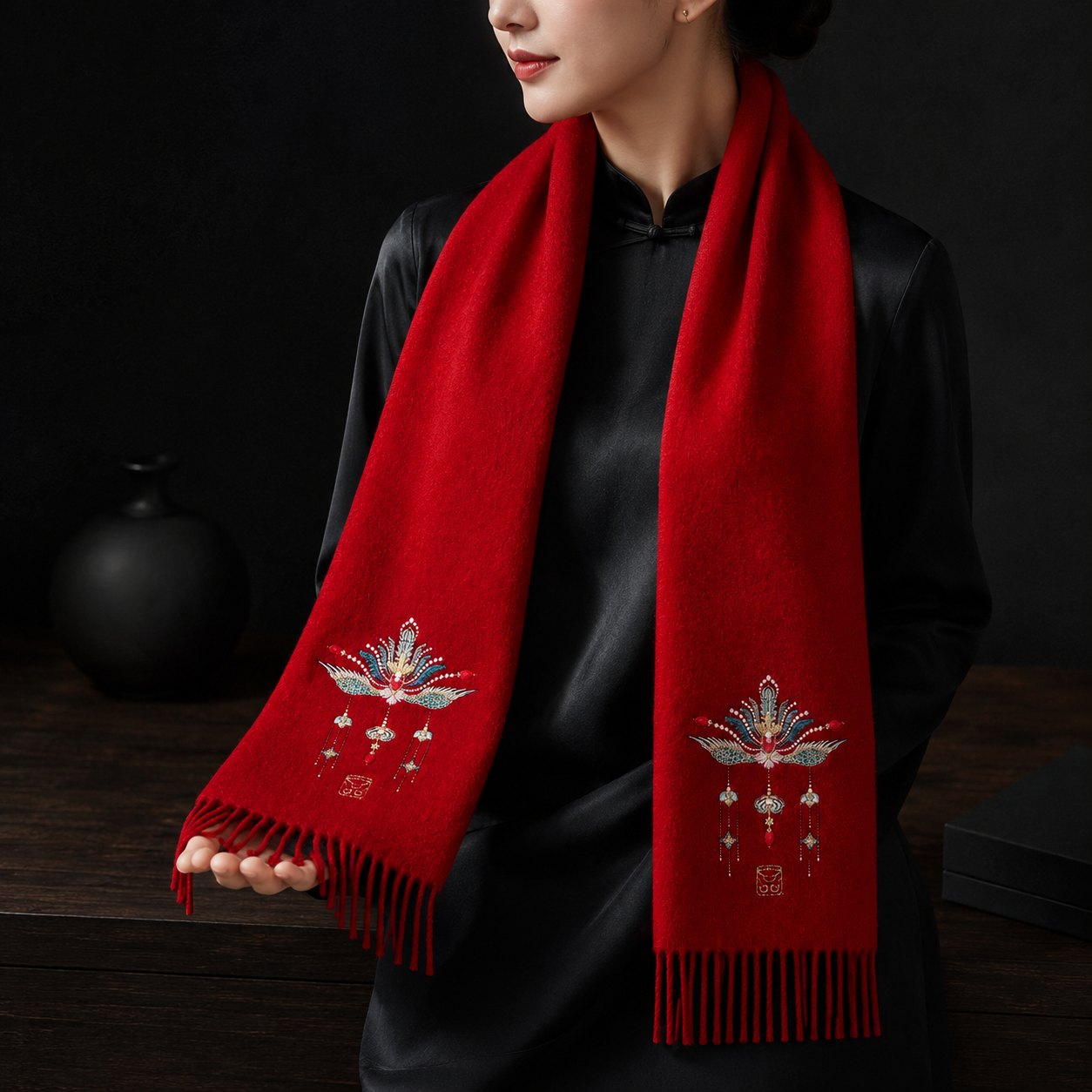 Embroidered Silk Accessory #qixiu-ypqx-004 detail 4