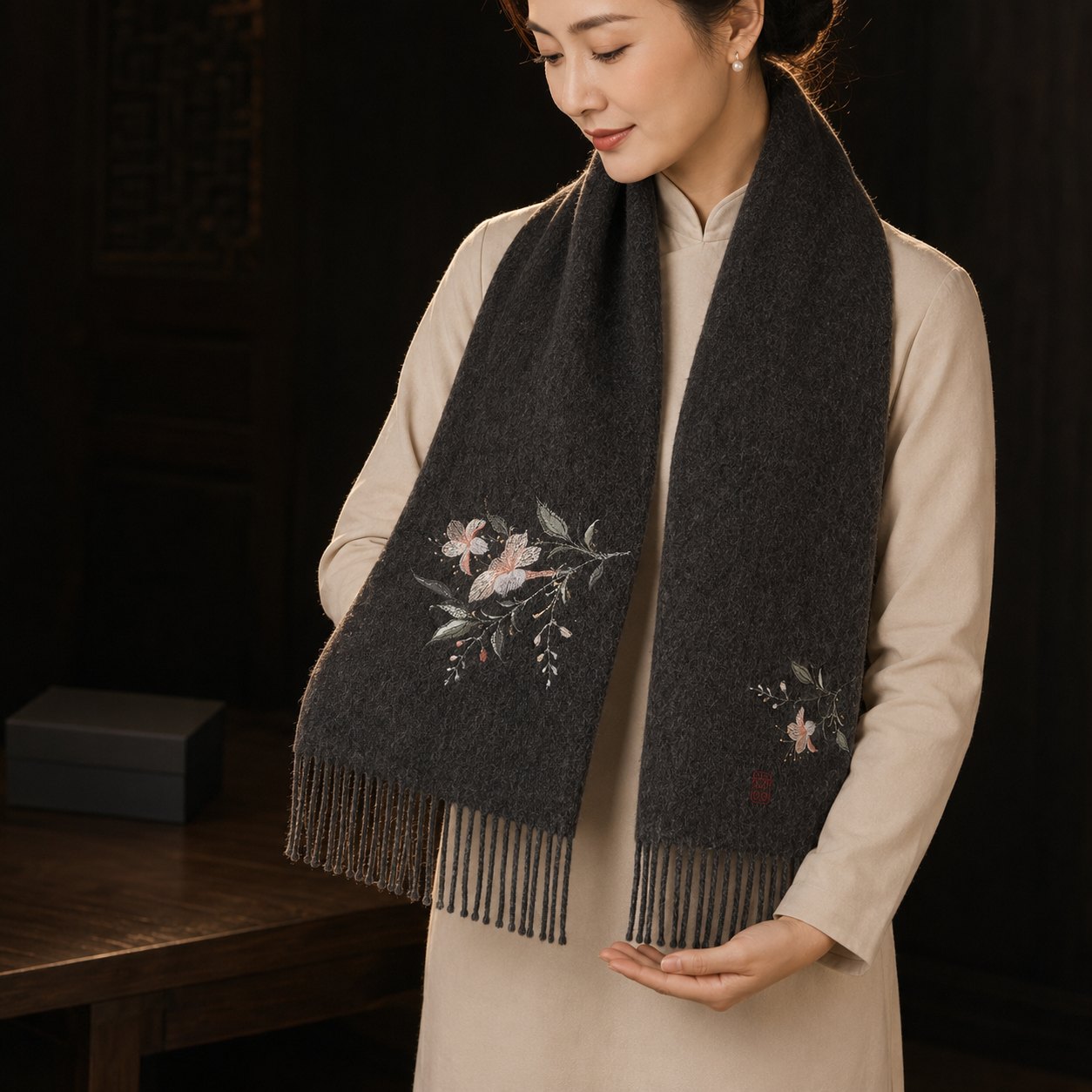Embroidered Silk Accessory #qixiu-ypqx-006 detail 3