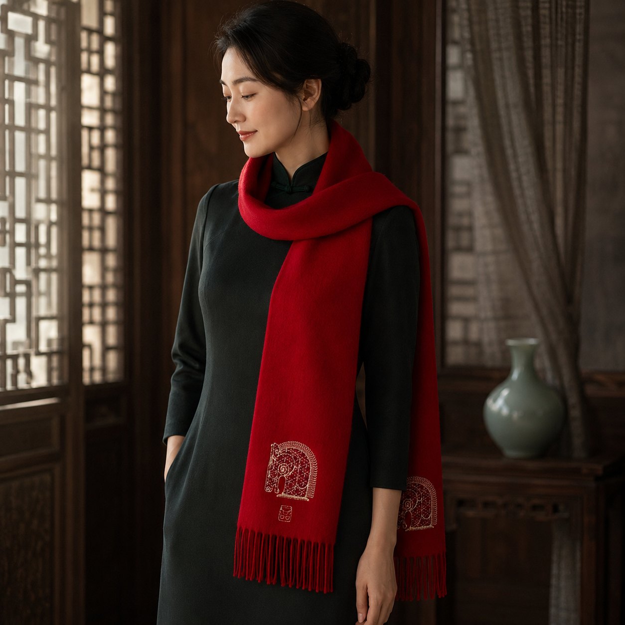 Embroidered Silk Accessory #qixiu-ypqx-010 detail 2