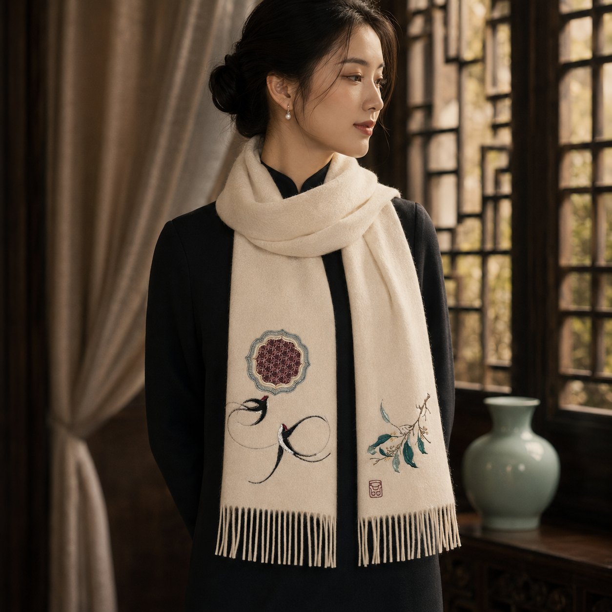 Embroidered Silk Accessory #qixiu-ypqx-011 detail 2