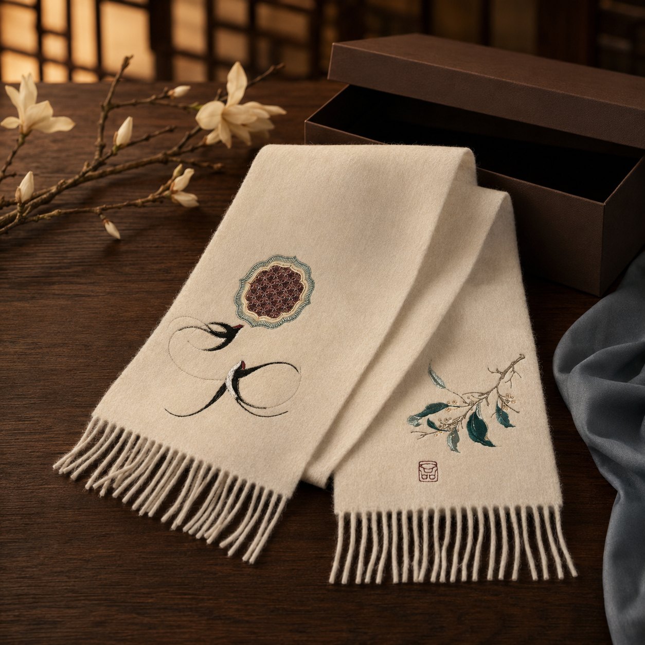 Embroidered Silk Accessory #qixiu-ypqx-011 detail 4