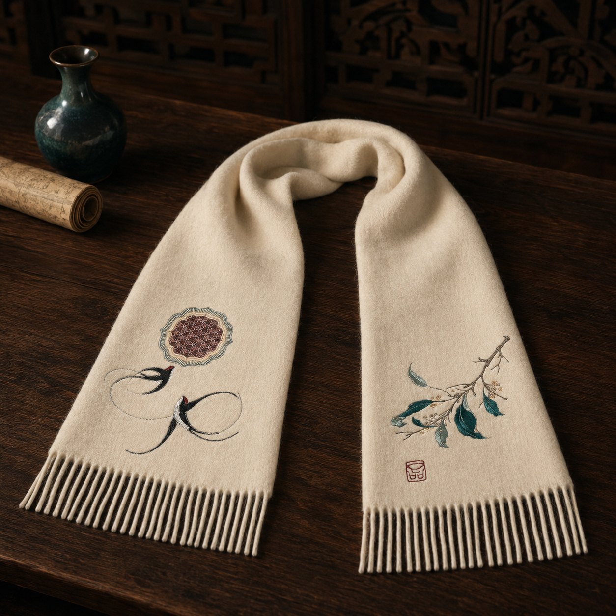 Embroidered Silk Accessory #qixiu-ypqx-011 detail 5