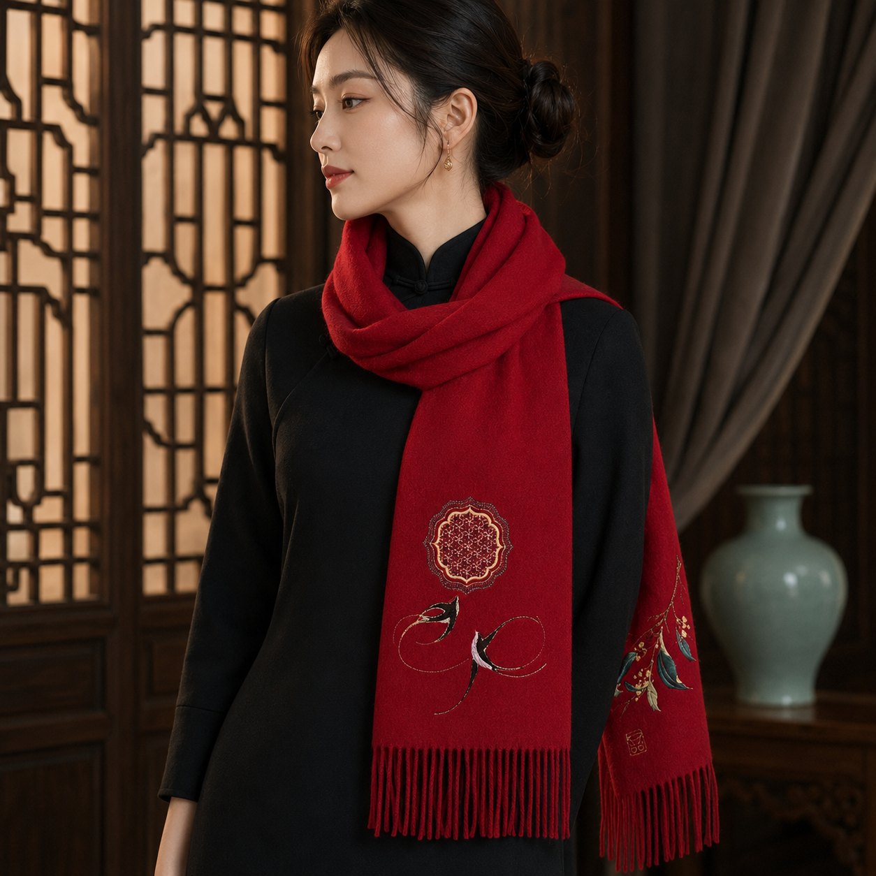 Embroidered Silk Accessory #qixiu-ypqx-012 detail 2