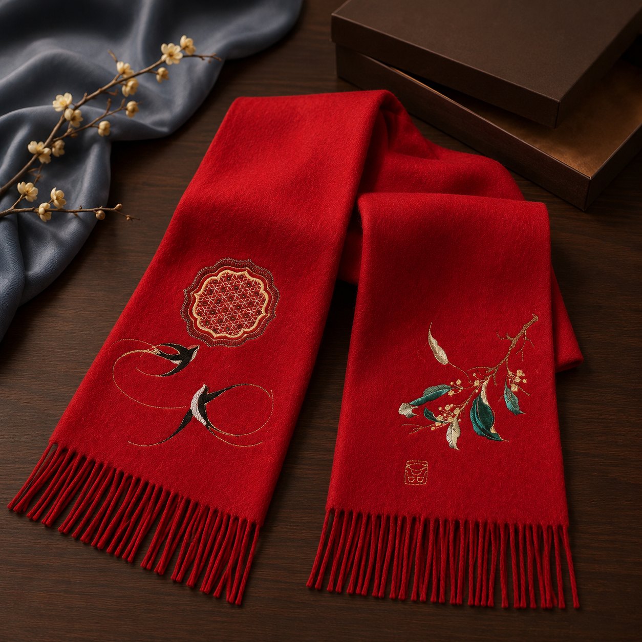 Embroidered Silk Accessory #qixiu-ypqx-012 detail 4