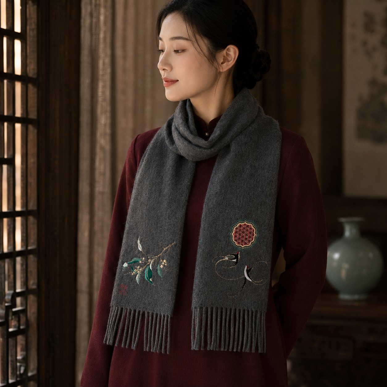 Embroidered Silk Accessory #qixiu-ypqx-013 detail 2