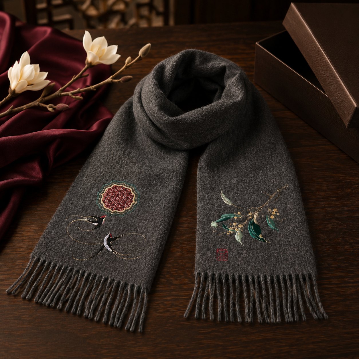 Embroidered Silk Accessory #qixiu-ypqx-013 detail 4