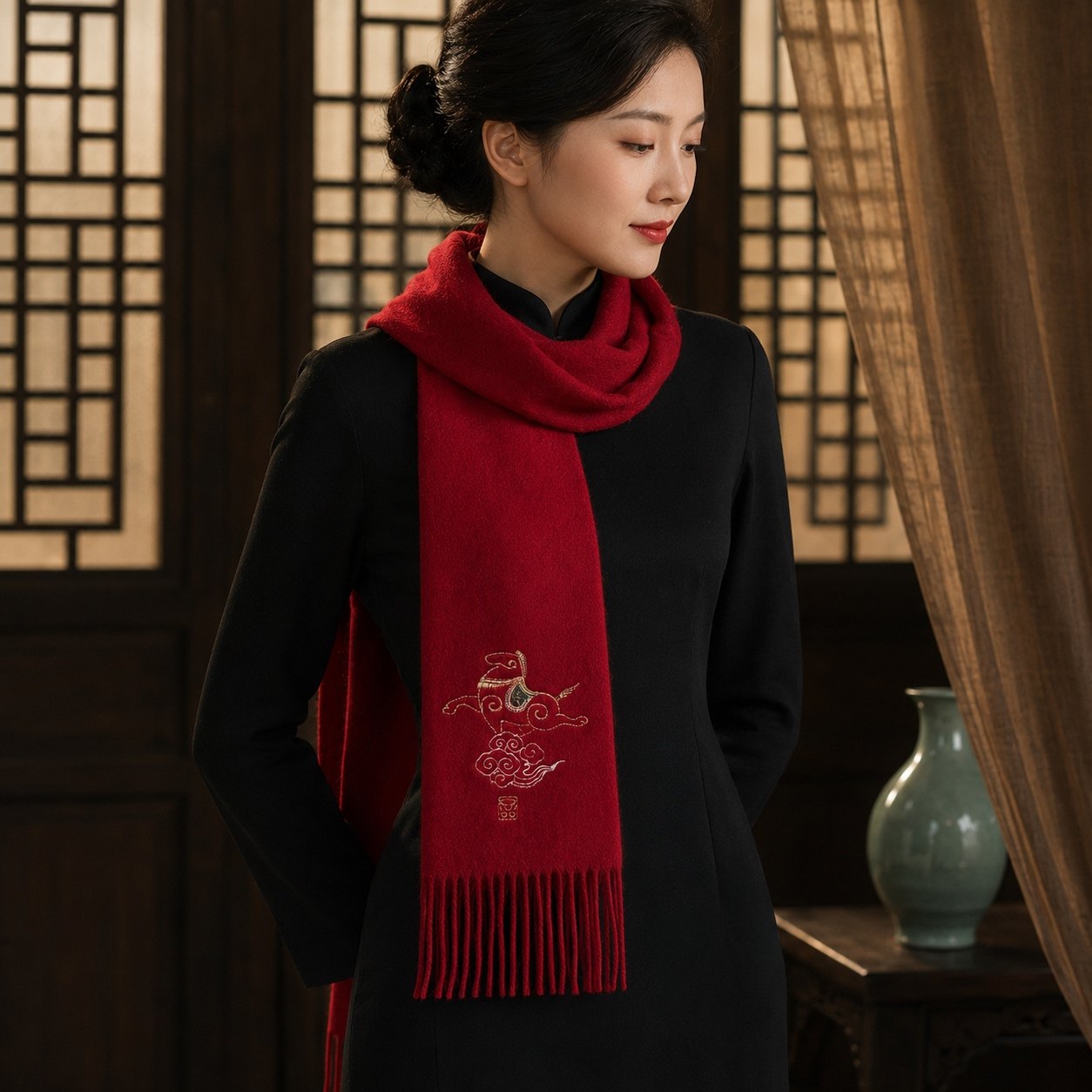 Embroidered Silk Accessory #qixiu-ypqx-014 detail 2