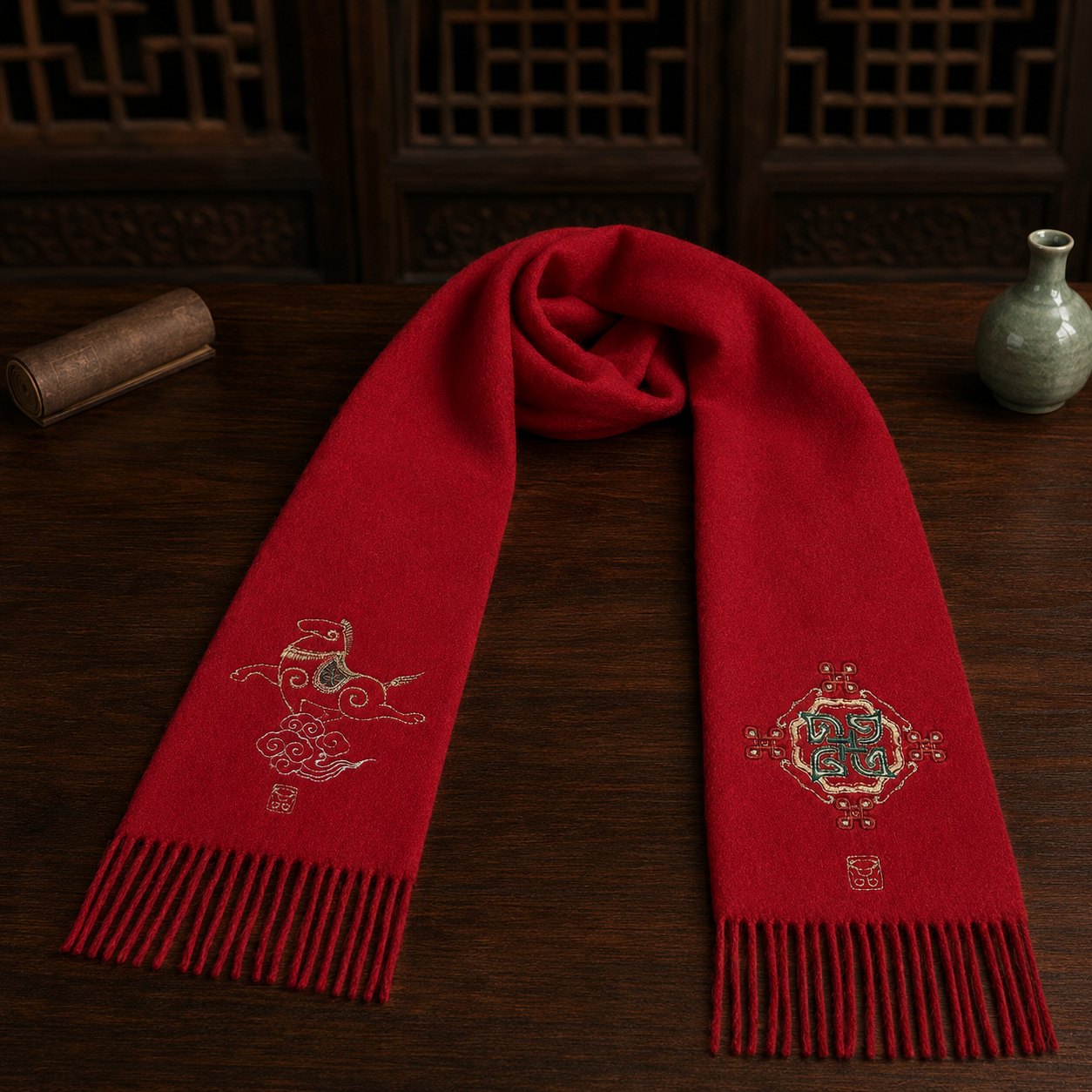 Embroidered Silk Accessory #qixiu-ypqx-014 detail 5