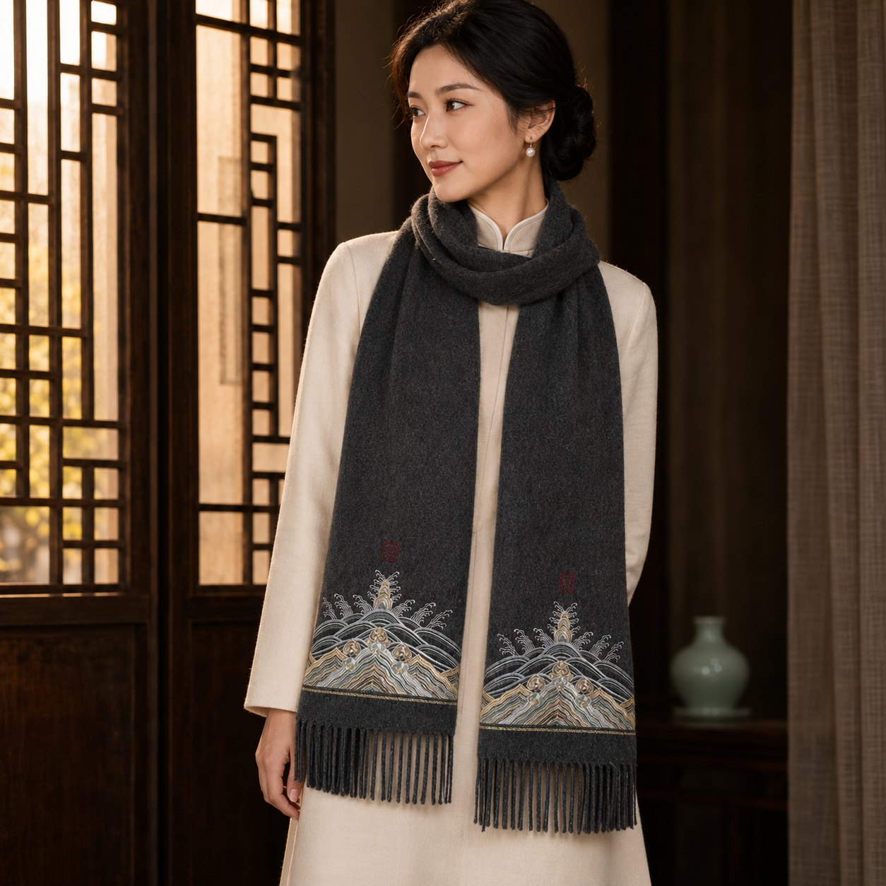 Embroidered Silk Accessory #qixiu-ypqx-016 detail 2