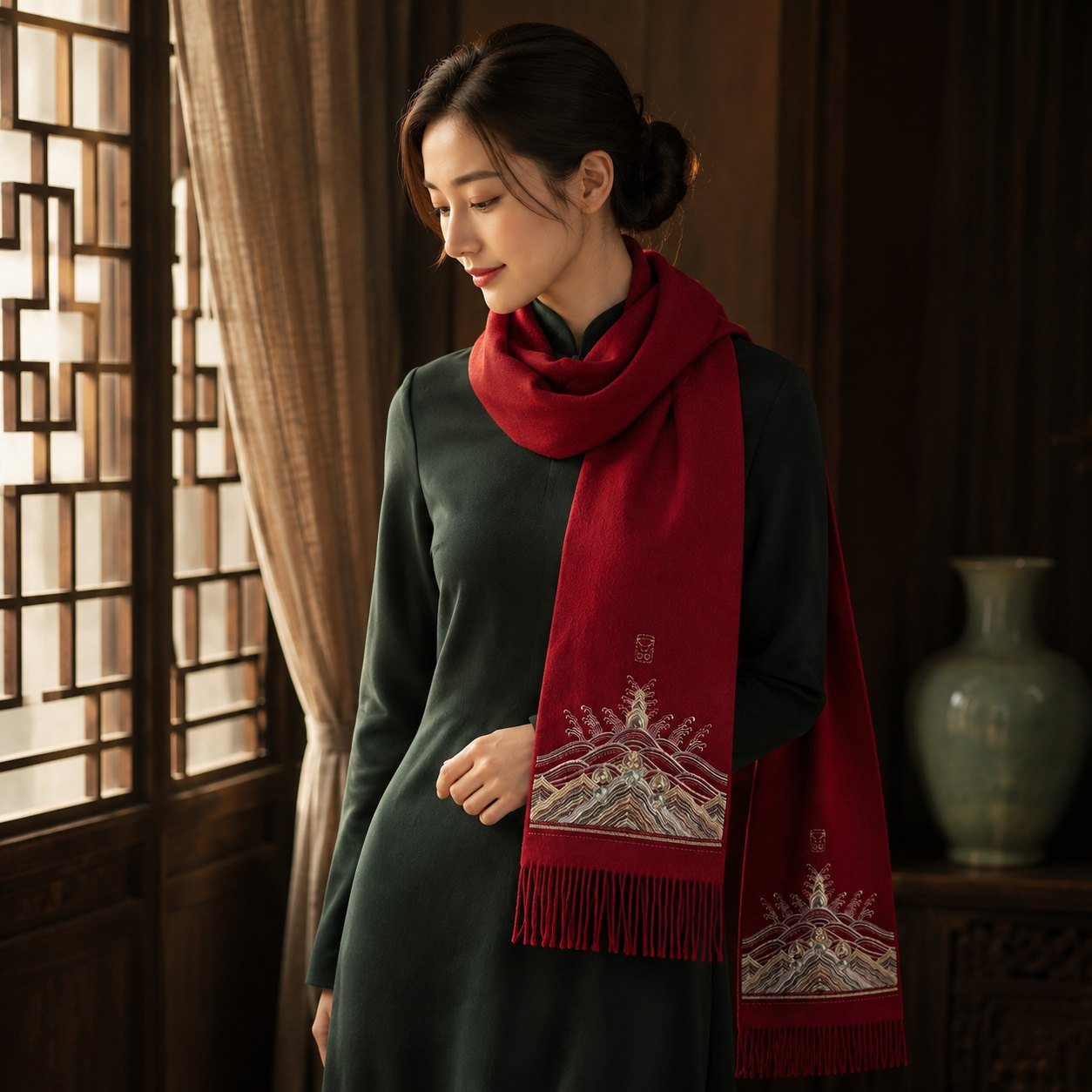 Embroidered Silk Accessory #qixiu-ypqx-017 detail 2