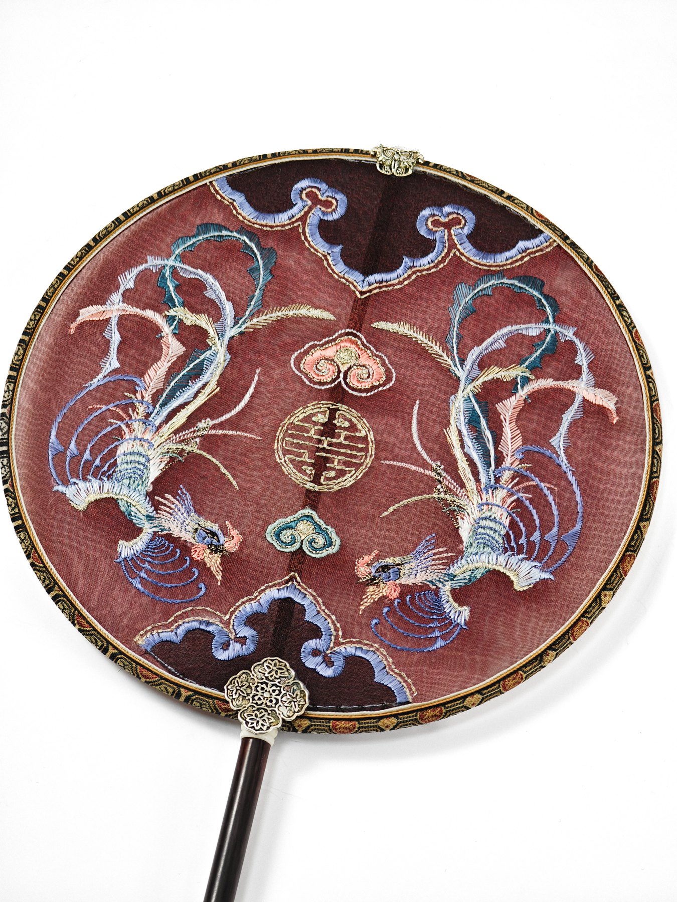 YIPIN Fine Fan | YPLS-008 | Auspicious Phoenix Wedding Fan, Round detail 6