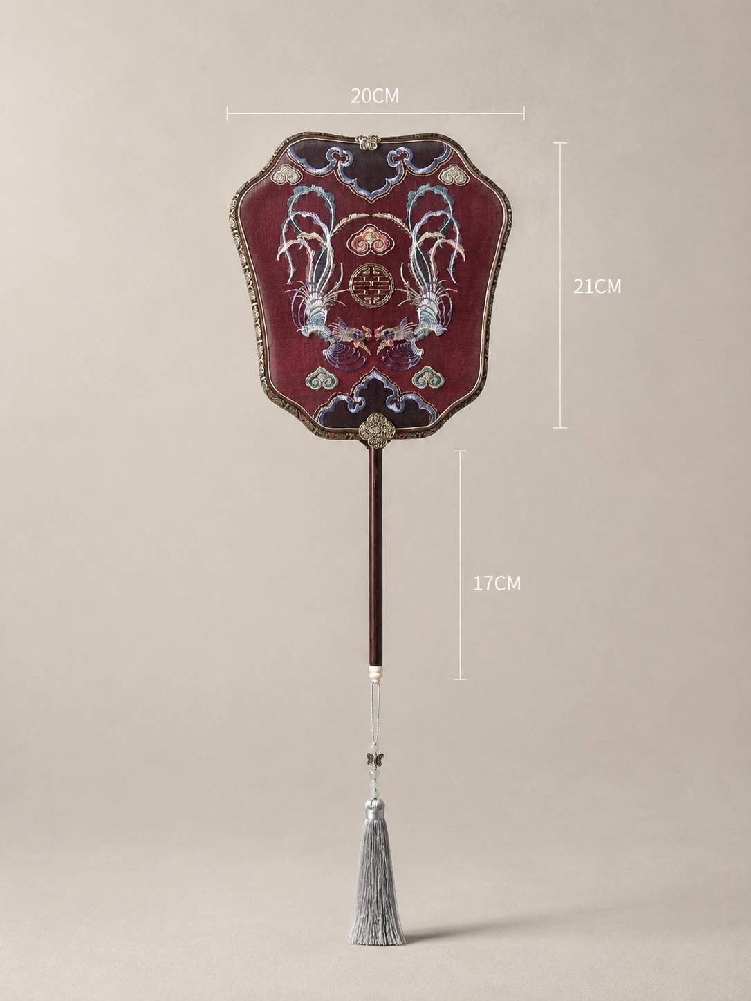 YIPIN Fine Fan | YPLS-008 | Auspicious Phoenix Wedding Fan detail 2