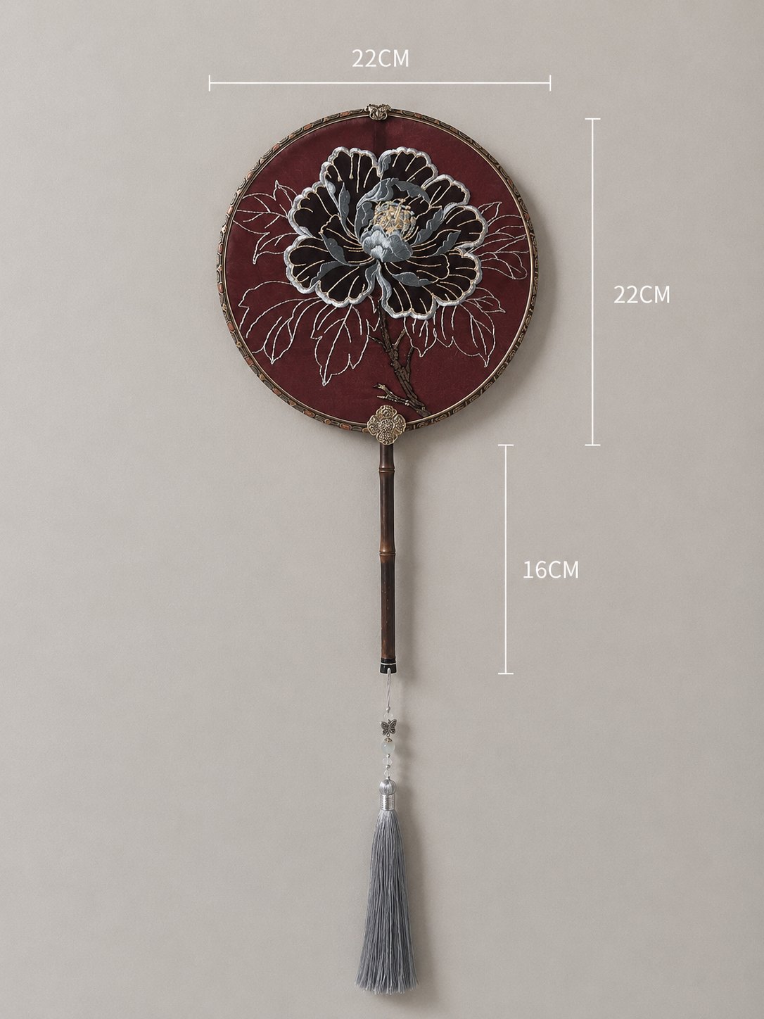 YIPIN Fine Fan | YPLS-009 | Peony Wedding Fan detail 2