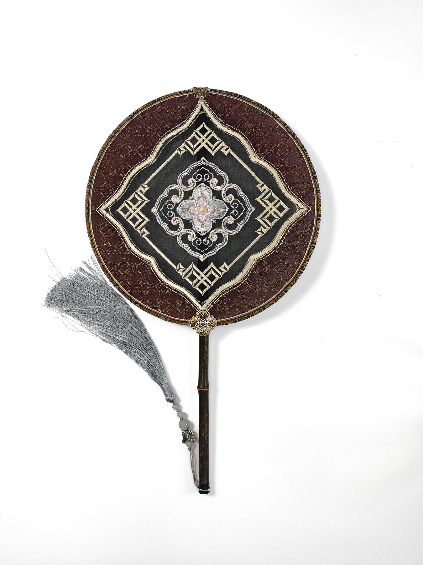 YIPIN Fine Fan | YPLS-011 | Ruyi Persimmon Motif Fan detail 6