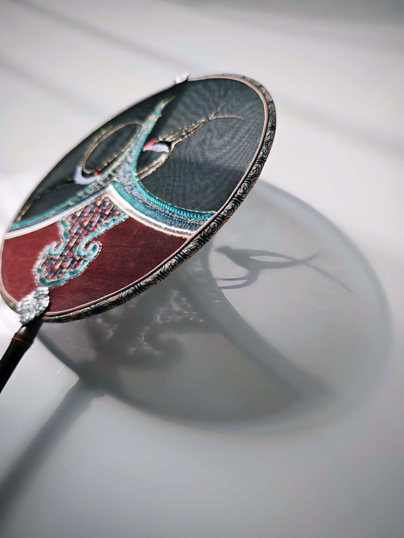 YIPIN Fine Fan | YPLS-016 | Spring Swallows Mountain Fan detail 5