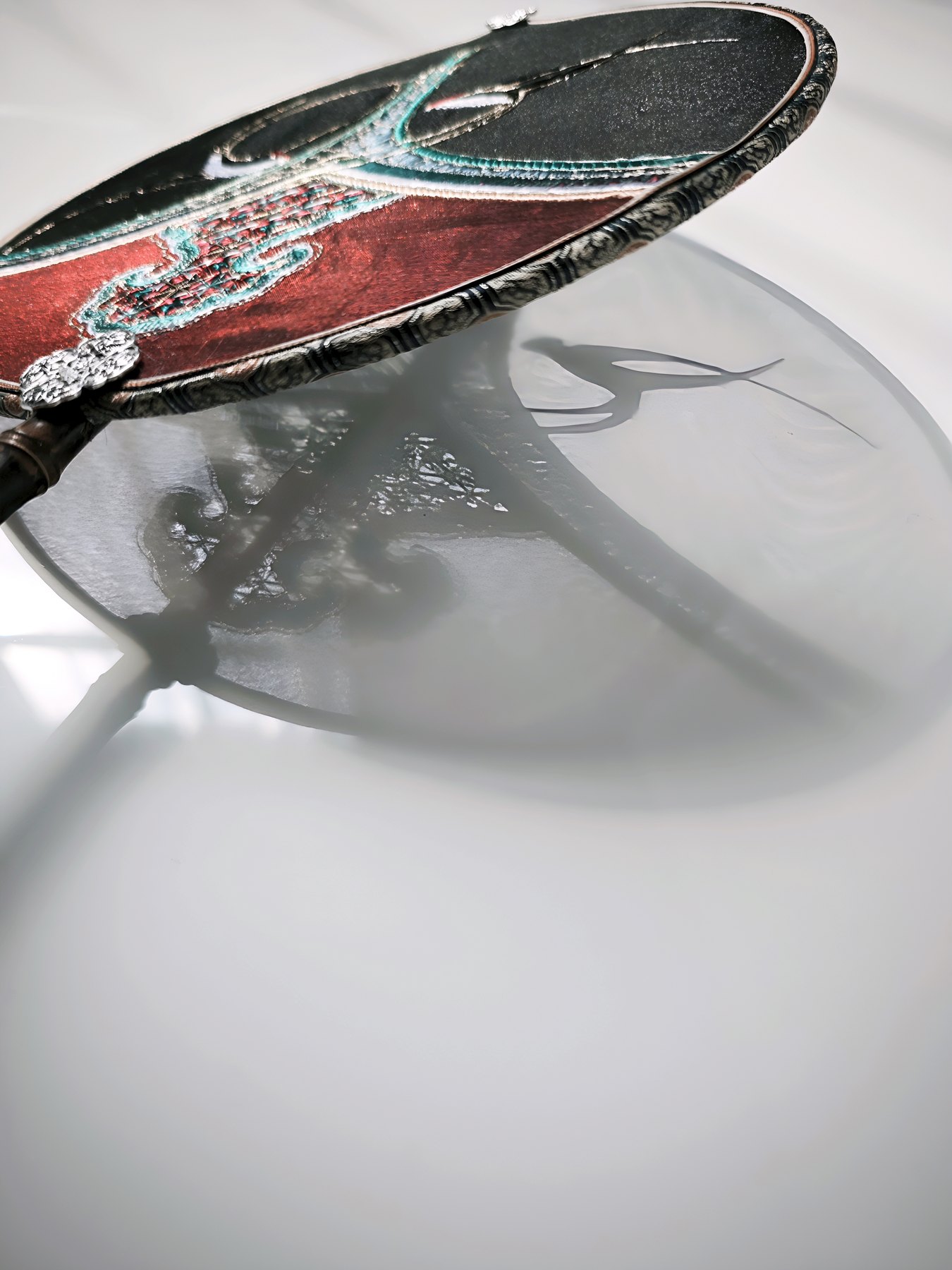 YIPIN Fine Fan | YPLS-016 | Spring Swallows Mountain Fan detail 6