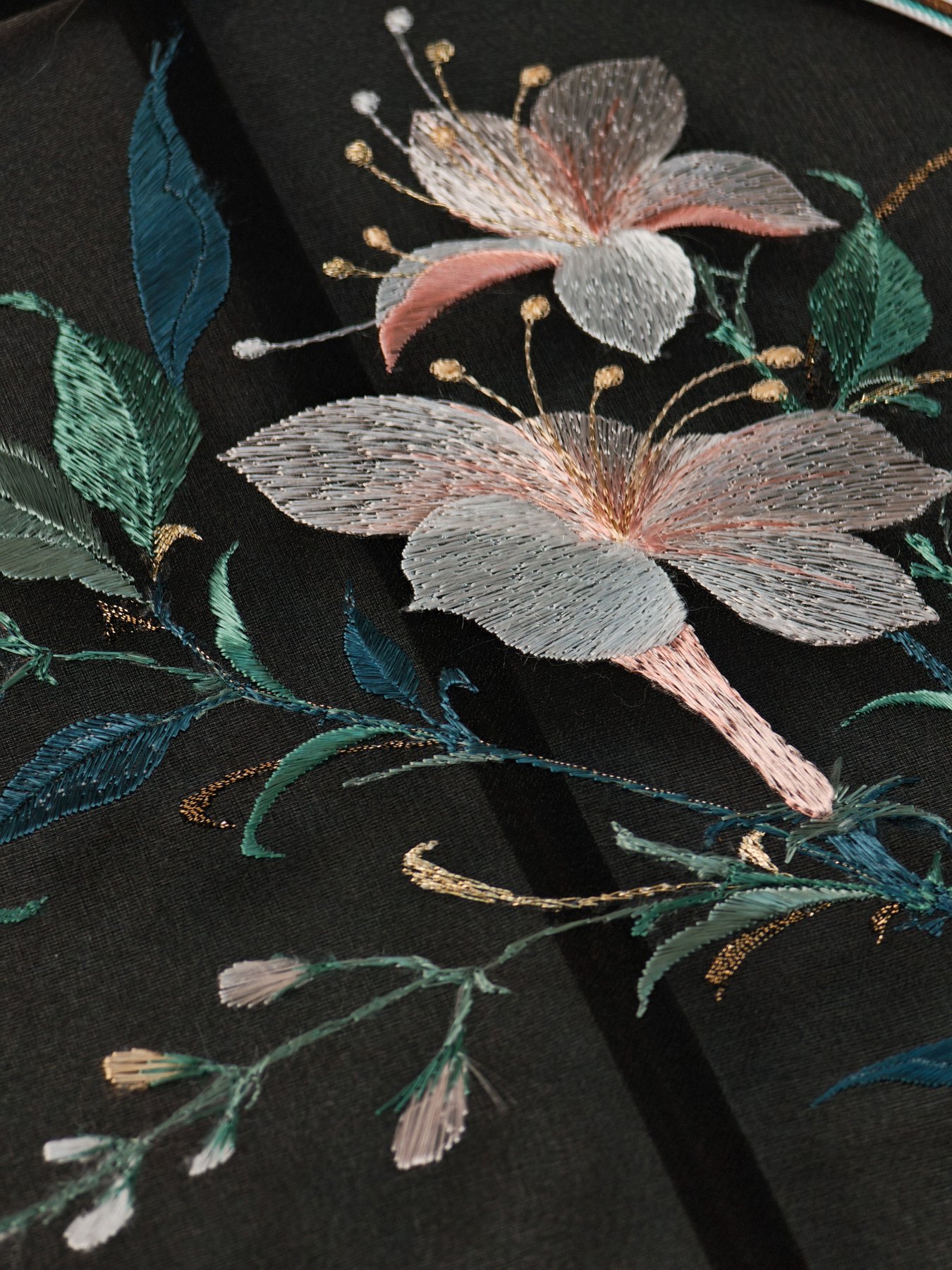 YIPIN Fine Fan | YPLS-017 | Jasmine Blossom Fan detail 4